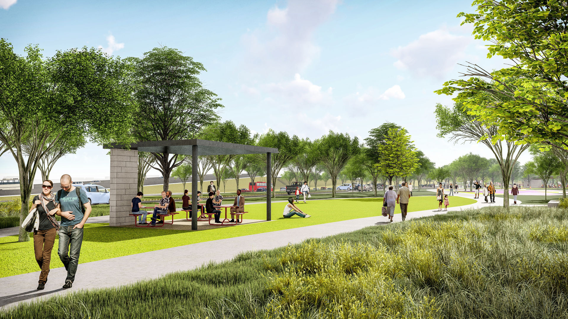 Missouri River riverfront redevelopment rendering